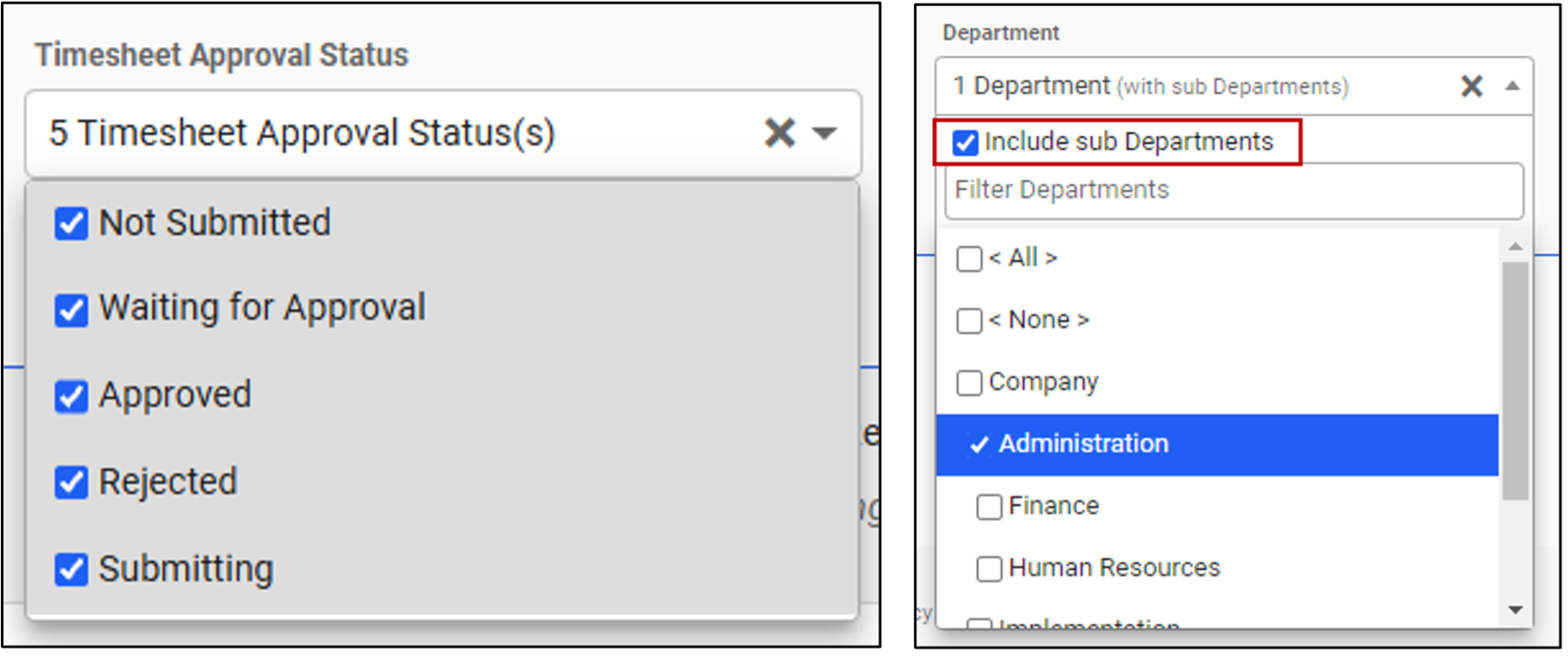 Upgraded Report Filters